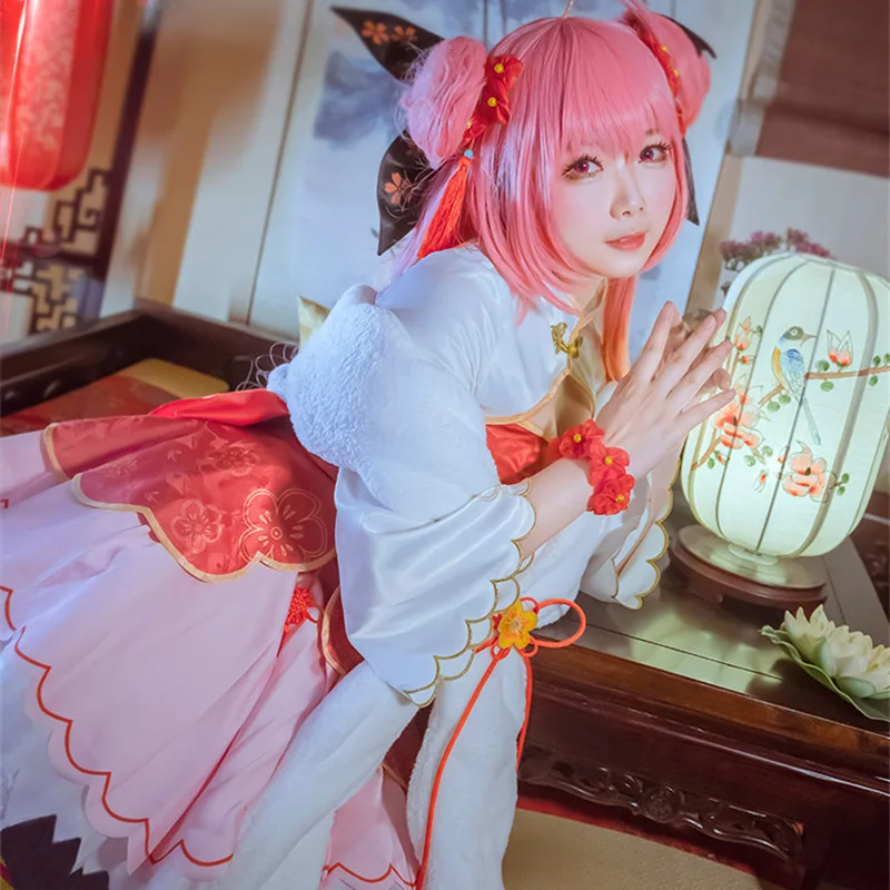 Аниме Itsuka Kotori костюм-Чонсам для косплея, свидания, плащ, платье, юбка, женский парик, синтетические волосы, одежда для девочек