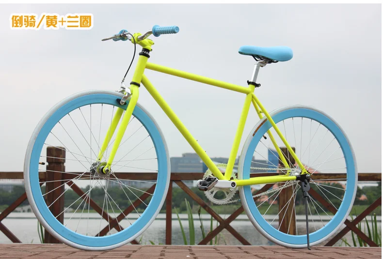 Cheap New X-Front brand Luminous High-carbon steel fixed gear retro Bike 700C students stunt bicycle inverter ride road bicicleta 25