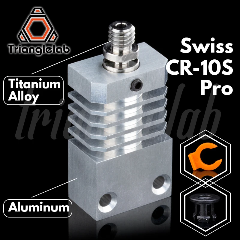 Скидка Trianglelab Swiss CR10S PRO Hotend обновленный комплект прецизионный алюминиевый радиатор титановый теплоотвод 3D принтер Hotend для CR 10S PRO