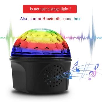 

LED USB Bluetooth Activated Crystal Magic Ball Led Stage Disco Ball Projector Party Lights Flash DJ Lights For Home KTV Bar Car