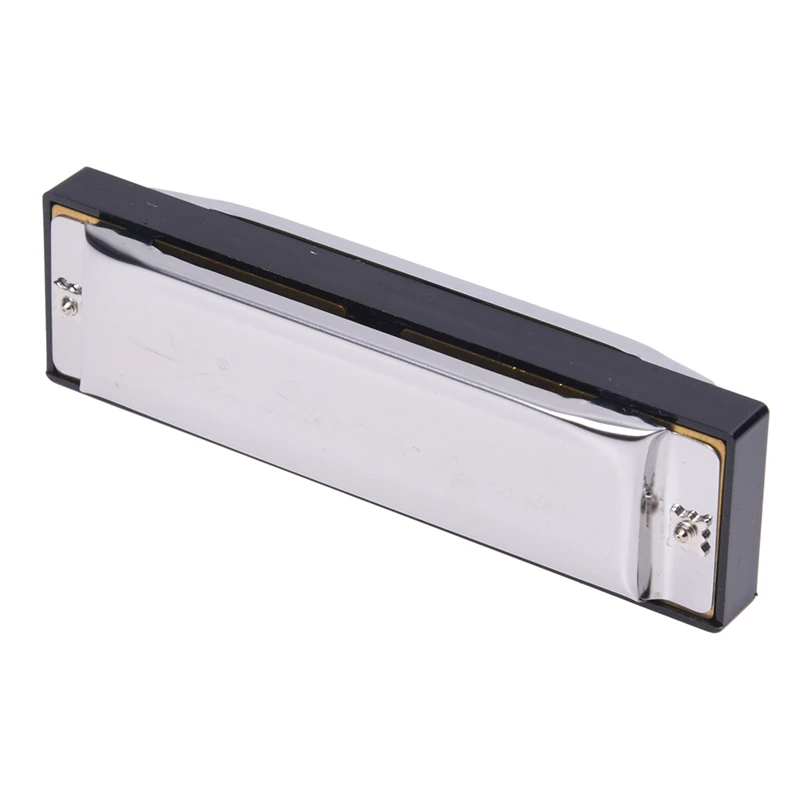 Верх! губная гармошка с 10 отверстиями серебро| |