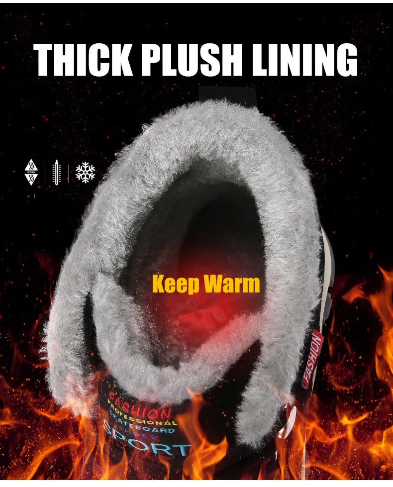 New Men Boots Winter With Plush Warm Snow Boots Casual Men Winter Boots Work Shoes Men Footwear Fashion Ankle Boots 39-48
