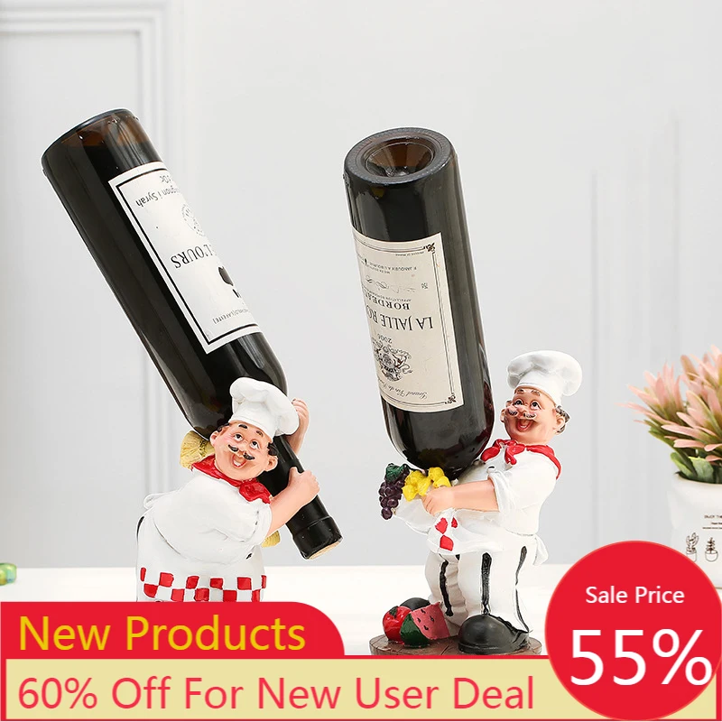 Fat Chef декоративные бутылки для вина держатель подставка итальянский шеф повар