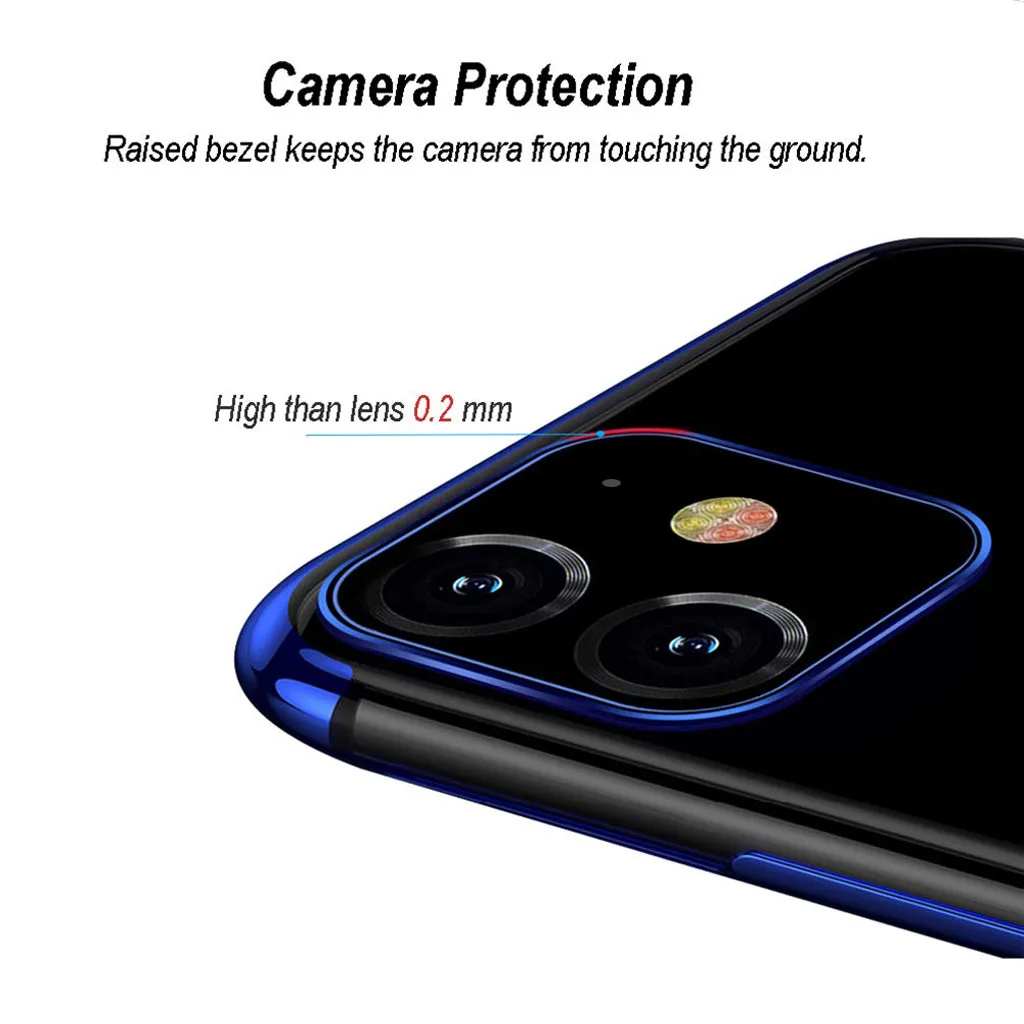 Mosunx тонкий амортизирующий прозрачный ТПУ чехол-бампер для iPhone 11 6,1 дюймов для iPhone 11Pro 5,8 Pro Max 6,5