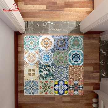

Creative Self Adhesive PVC Ceramic Tile Stickers Waterproof Wallpaper Art Diagonal Floor Stickers House Decoration Wall Murals