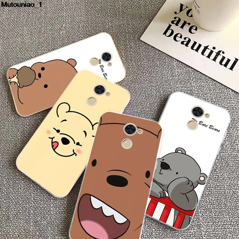 Мягкий силиконовый чехол Bear 2 из ТПУ для Huawei Honor View 5C 6C 6A 6X 7C 7X 8 9 V9 10 V10 Pro GR3 GR5 2017 Lite |