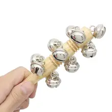 Детская игрушка музыкальный инструмент Детские Обучающие деревянные погремушки ручка 21 колокольчики палочка шейкер погремушка для детей