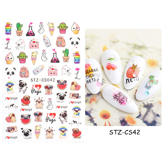 Golden Curve Marble Line Nail Sticker Irregular Swirl Striping Slider Charm Nail Design Gel Polish Decal Manicure LESTZ-CS067