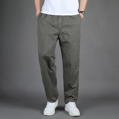 Army Green Мужские брюки карго, повседневные, размера плюс 6XL, тактические штаны, мужская верхняя одежда, уличная одежда, армейские прямые длинные брюки, мужская одежда QQ145 - Цвет: Army Green