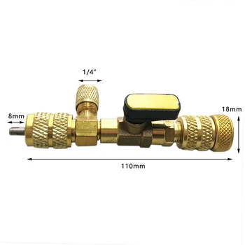 

1/4" 5/16" Dual Schrader Valve Core Remover Port Installer For HVAC/AC Tool