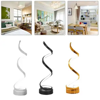 

Modern Spiral LED Table Lamp Curved Desk Lamp Modern Light Bedside Bedroom