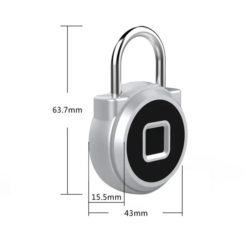 Водонепроницаемый без ключа отпечатков пальцев Smart lock APP/разблокировка отпечатков пальцев Противоугонная блокировка для дверного навесного замка для Android iOS системный шкаф