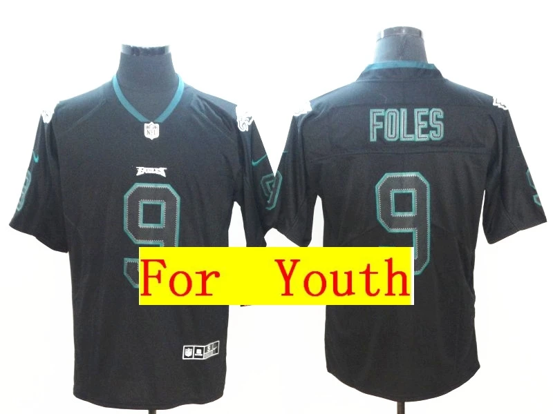 Серебристый Youth Philadelphia Carson Wentz Brian Dawkins Nick Foles Fletcher Cox Vapor Untouchable Limited Jersey - Цвет: Серебристый