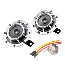 2 шт. универсальный Электрический звуковой сигнал 12V Высокий/низкий тон Twin Рог Комплект Щепка авто