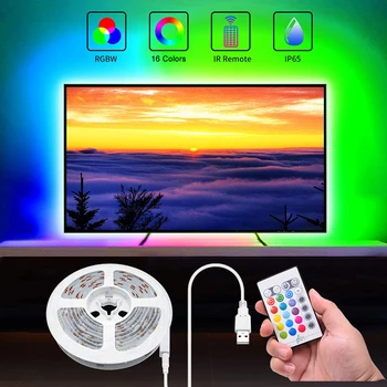 

LED Strip Lights TV Back Light RGB Music Control Colors Changing with Remote 5V USB Powered Kits for TV Monitor Bedroom Decor