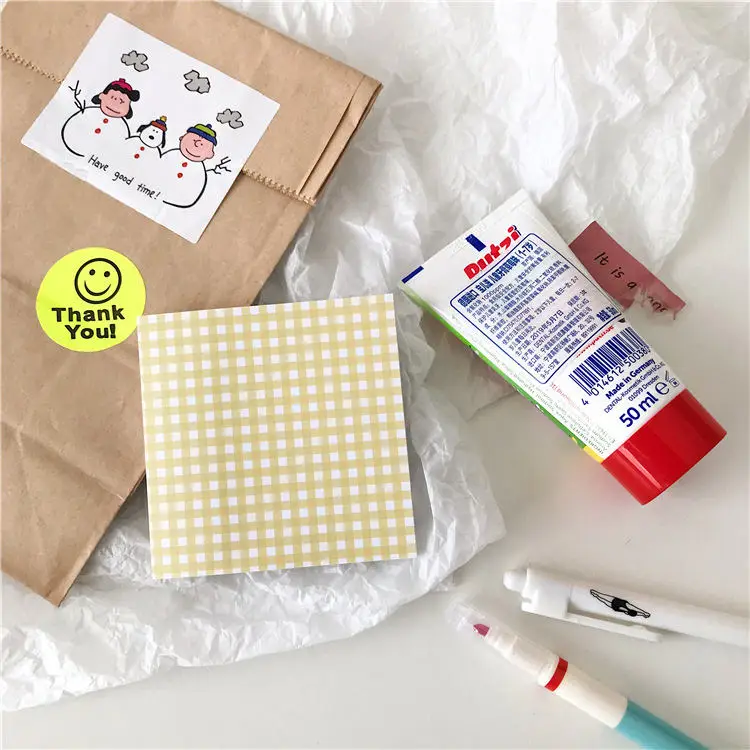 C 50 страниц каждый 6 видов ярких цветов плед post-it note DIY Скрапбукинг материал Примечание сообщение сетки шаблон - Цвет: C