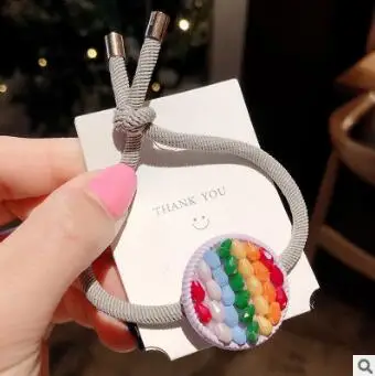 12 120 шт/Партия DIY мульти акриловая пентаграмма лента для волос высокопрочный любящее сердце резинки для волос Инструменты для укладки аксессуары HA871 - Цвет: 12