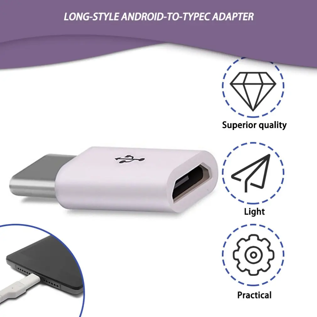 Универсальный USB 3,1 type-C разъем для Micro USB конвертер «Папа-мама» Мини Портативный USB-C адаптер данных type C устройство Android