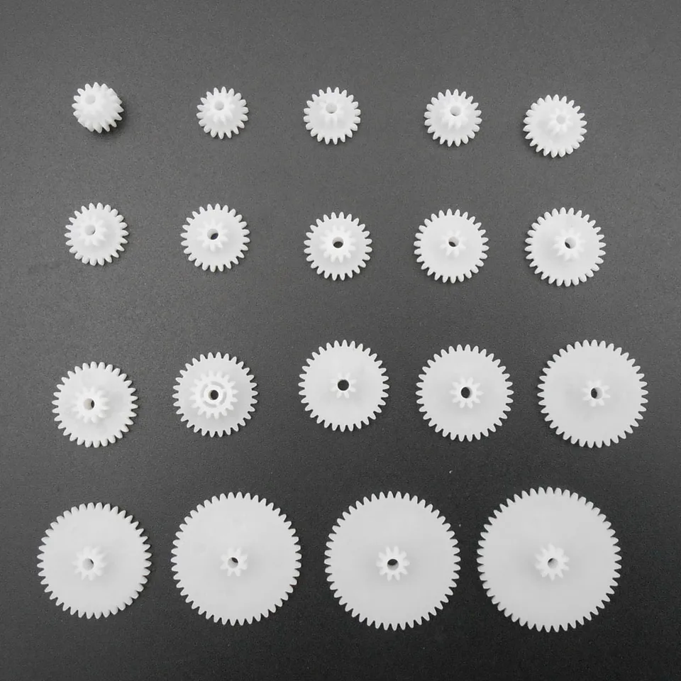 10-Pack C152A Plastic Crown Gears – 0.5 Mod, 15 Teeth, 1.95mm Aperture (For DIY/Robotics)