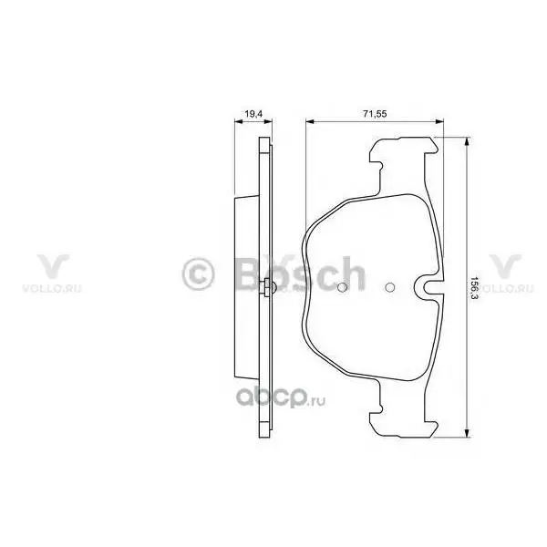 0986424687 BOSCH ДИСКОВЫЕ КОЛОДКИ ПЕРЕДНИЕ
