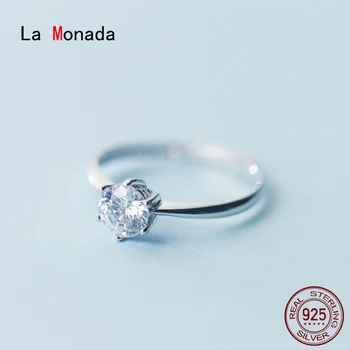 

La Monada Women Ring 925 Sterling Silver Minimalist Rings For Women 925 Silver Fine In Jewerly Rings Woman Resizable Wish