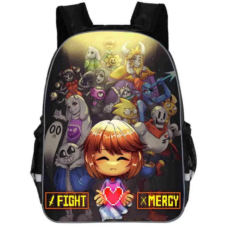 16 дюймов Аниме Undertale рюкзак для девочек мальчиков Книга Сумка для женщин mochila мужская дорожная сумка Undertale детей подростков школьные рюкзаки - Цвет: picture color