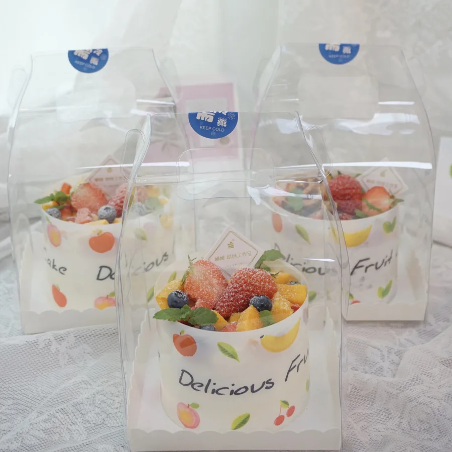 

Прозрачная коробка для торта, из ПВХ, Пылезащитная, 10 шт.