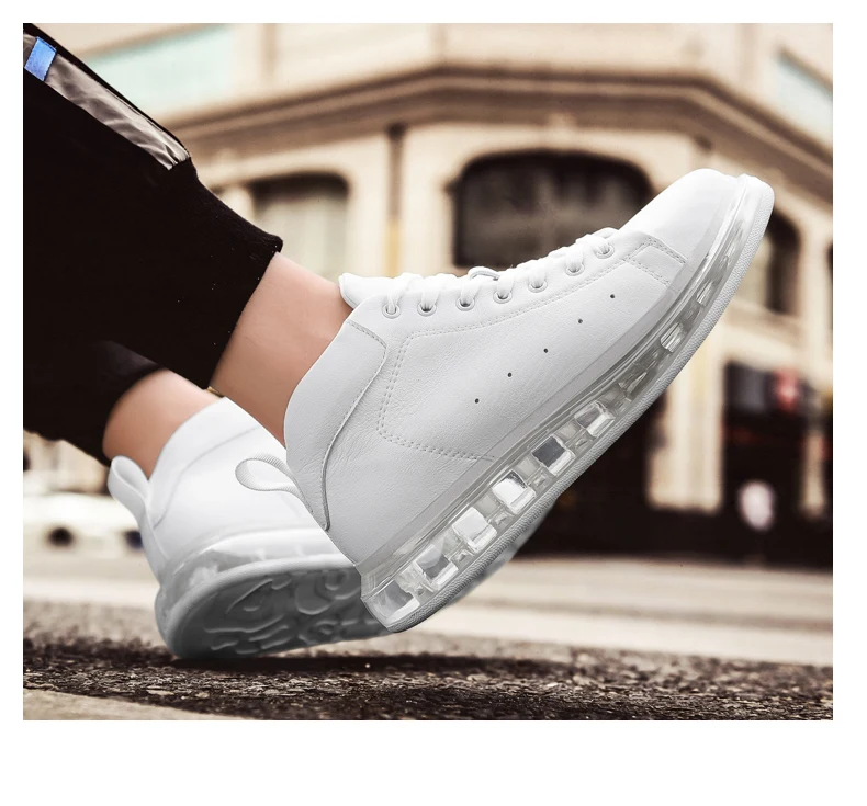 Тренд Air Cushion Мужские дышащие кроссовки спортивная обувь для мужчин Высокое качество не сужающийся книзу белый обувь уличная прогулочная Обувь Zapatillas
