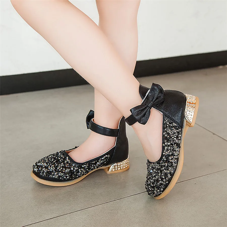 Girls shoes baby autumn and winter child baby girl bow princess shoes small shoes beads princess shoes children's shoes 35A12 (8)