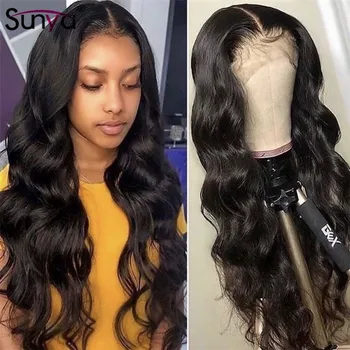 

Sunya Body Wave Lace Front Wigs 13X4 Lace Front Human Hair Wig 28 30 Inch Brazilian Remy Human Hair Wigs For Women Pre Plucked
