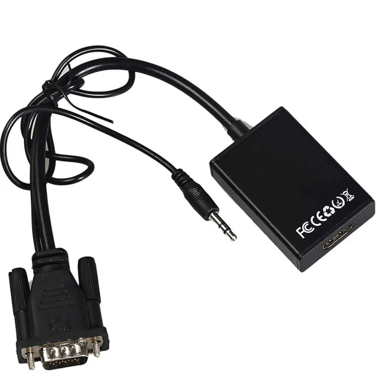 Полный 1080P VGA+ 3,5 мм аудио в HDMI конвертер HDMI адаптер с USB Блок питания для ноутбука ПК к телевизору проектор дисплей монитор