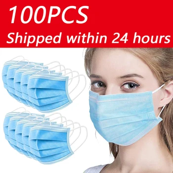

100pcs Disposable Dustproof Face Mouth Masks Anti PM2.5 Mask Face CareElastic Anti-fog masque Anti dust anti virus filter kf80
