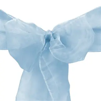 

Wedding Table Decoration Baby Blue Organza Sash