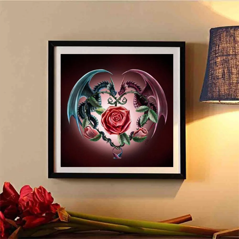 

Lifyy Diy Diamond Painting Diamond Art Diamond Painting Full Drill Square Round Drill Cross Stitch Home Decor Rose