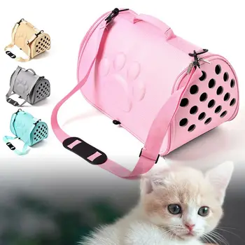 

Lightweight Portable Pet Shoulder Diagonal Bag Breathable Holes Top Load Carrier