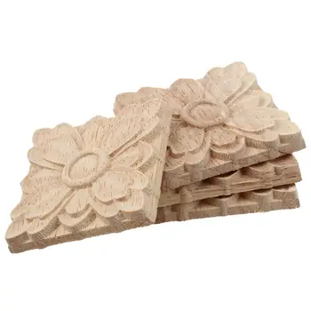 

10PCS The Unpainted Wood Color Decal Applique Furniture Square Box Shavings Home Decoration Accessories Craft Miniature 5cm