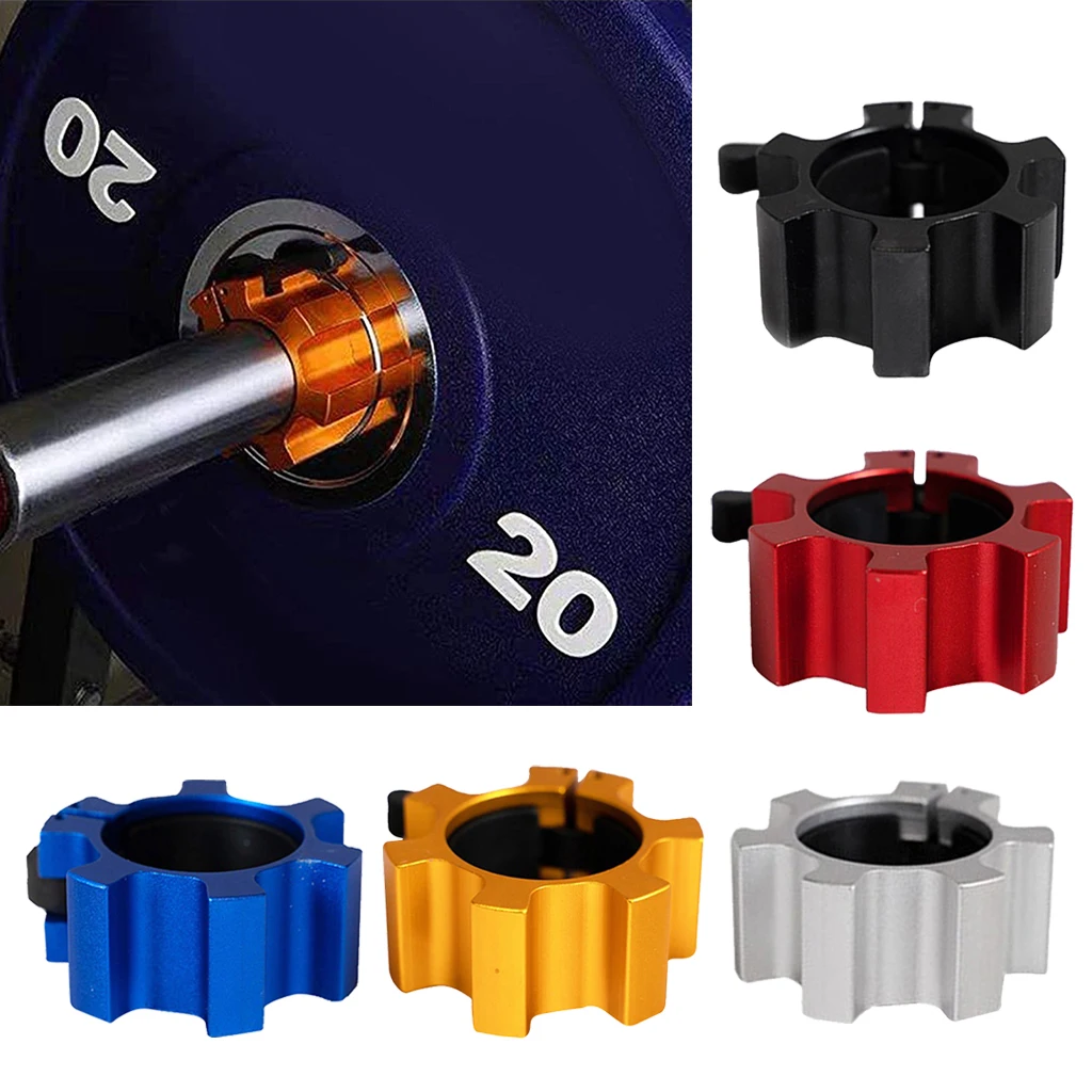 Solid Dumbbell Clamp Collars Barbell Spin Lock Gym Weight Bar Clip