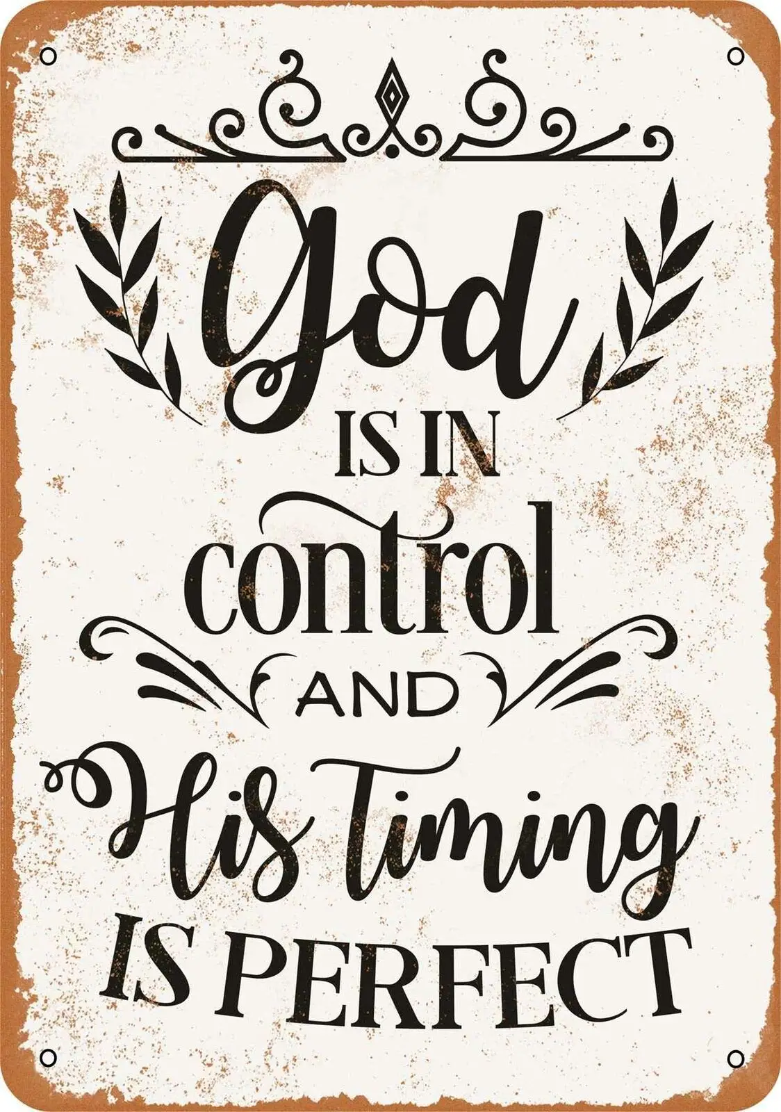 Новый Винтажный Ретро металлический жестяной знак God is in Control and His Time Perfect Home Bar Club