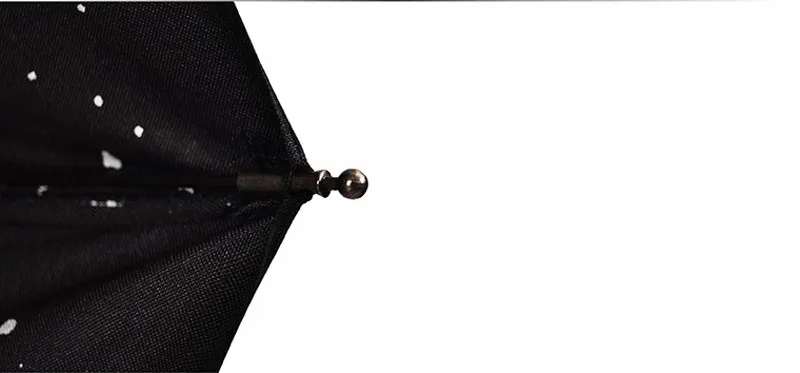 Fashion Black Stars Women Umbrella Three Fold Wind Resistant Anti UV Sun Umbrella Sunny And Rainy Dual-use Male Parasol11