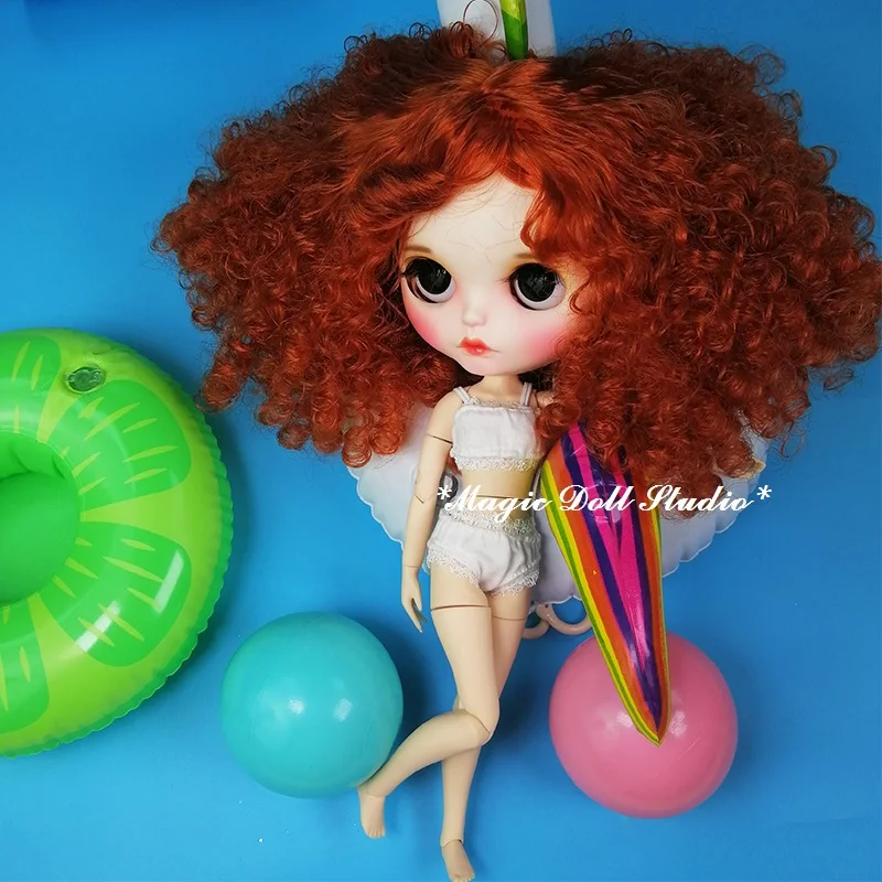 [MK005] Новинка Blythe светильник для макияжа куклы с красными завитыми волосами для макияжа лица Blyth платье кукла для розничной продажи
