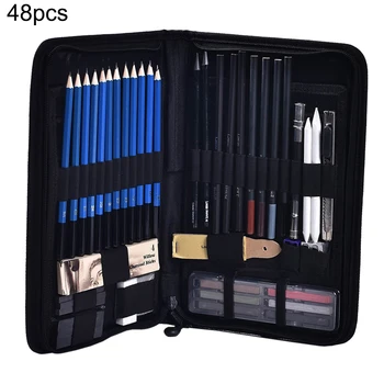 

48PCS Professional Sketching Drawing Pencils Kit Carry Bag Art Painting Tool Set for Student Drawing Sketching Writing Set