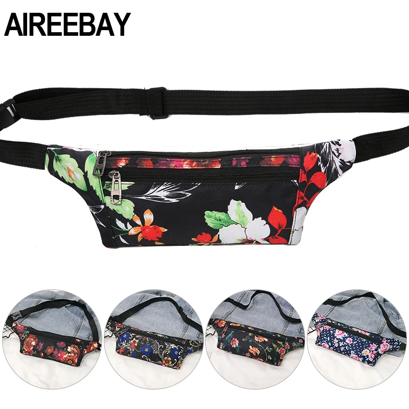 AIREEBAY Новая летняя Стильная Женская поясная сумка с 3 карманами богемная