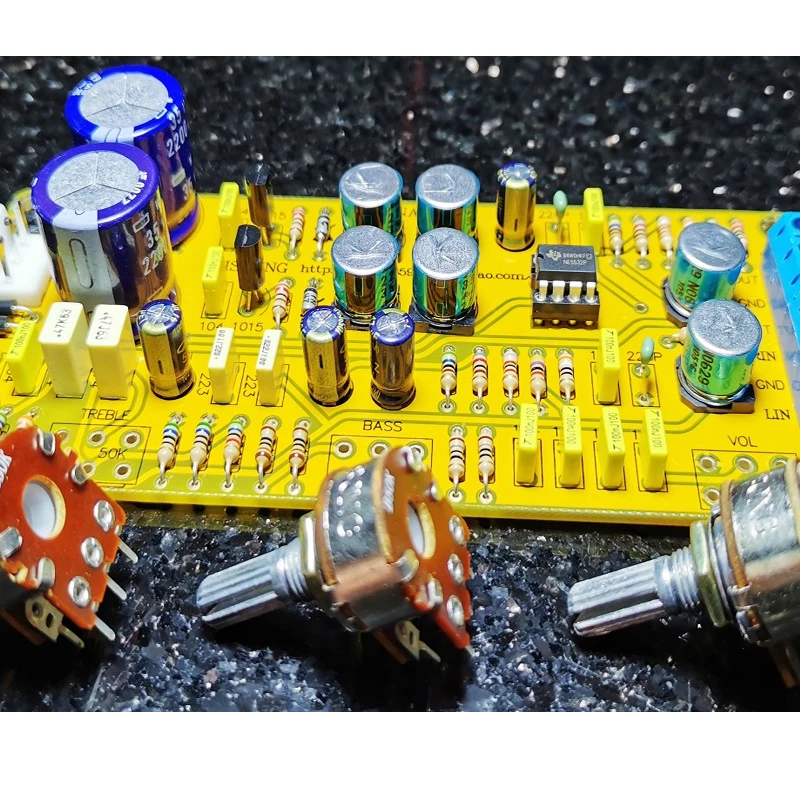 KYYSLB AC Dual 12 В~ 15 в имитация британской NAD Tone Передняя плата DIY Kit с NE5532 Op Amp Передняя доска готовая плата 8DB