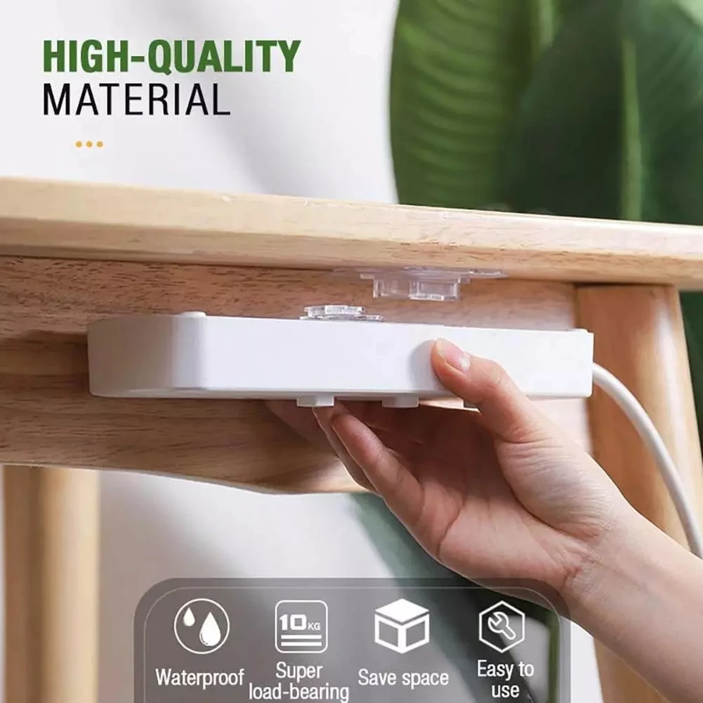 Cable Organizer Double-Sided Adhesive Wall Hooks - Strong Suction Cup Storage Holder