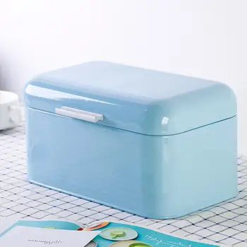 

Home Office Metal Storage Box Bread Shape Large Capacity Container Organizer