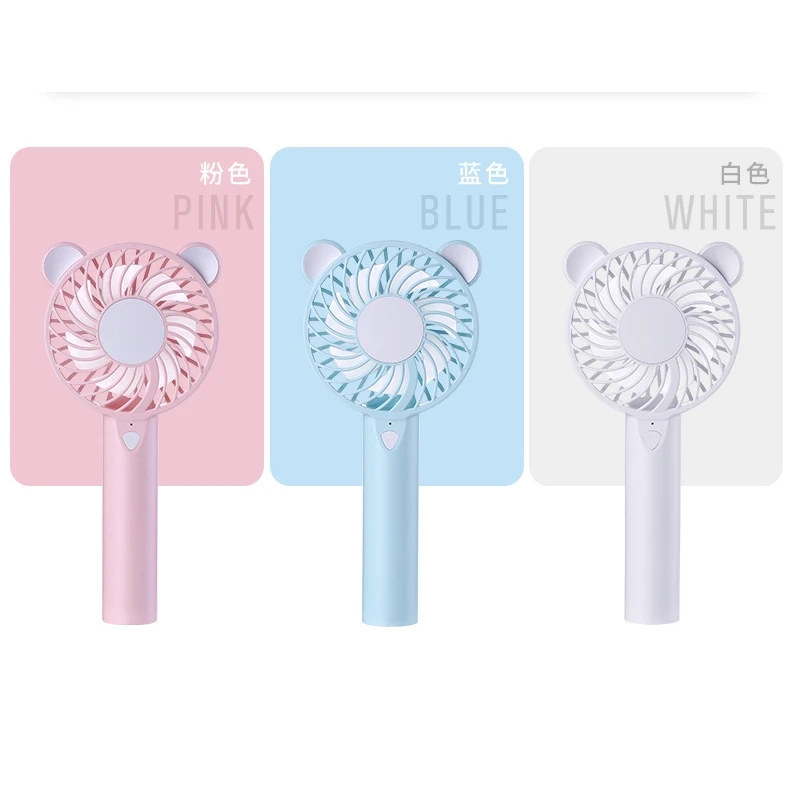 

Electric Cooling Fan Rechargeable Battery Bear baby fan usb rechargeable colorful atmosphere lamp portable handheld mini fan