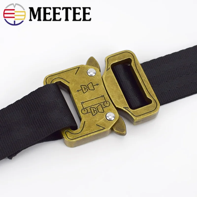 Meetee 1/2/4 шт Пряжка ID27mm открытый металлический ремень крюк для рюкзака поясные