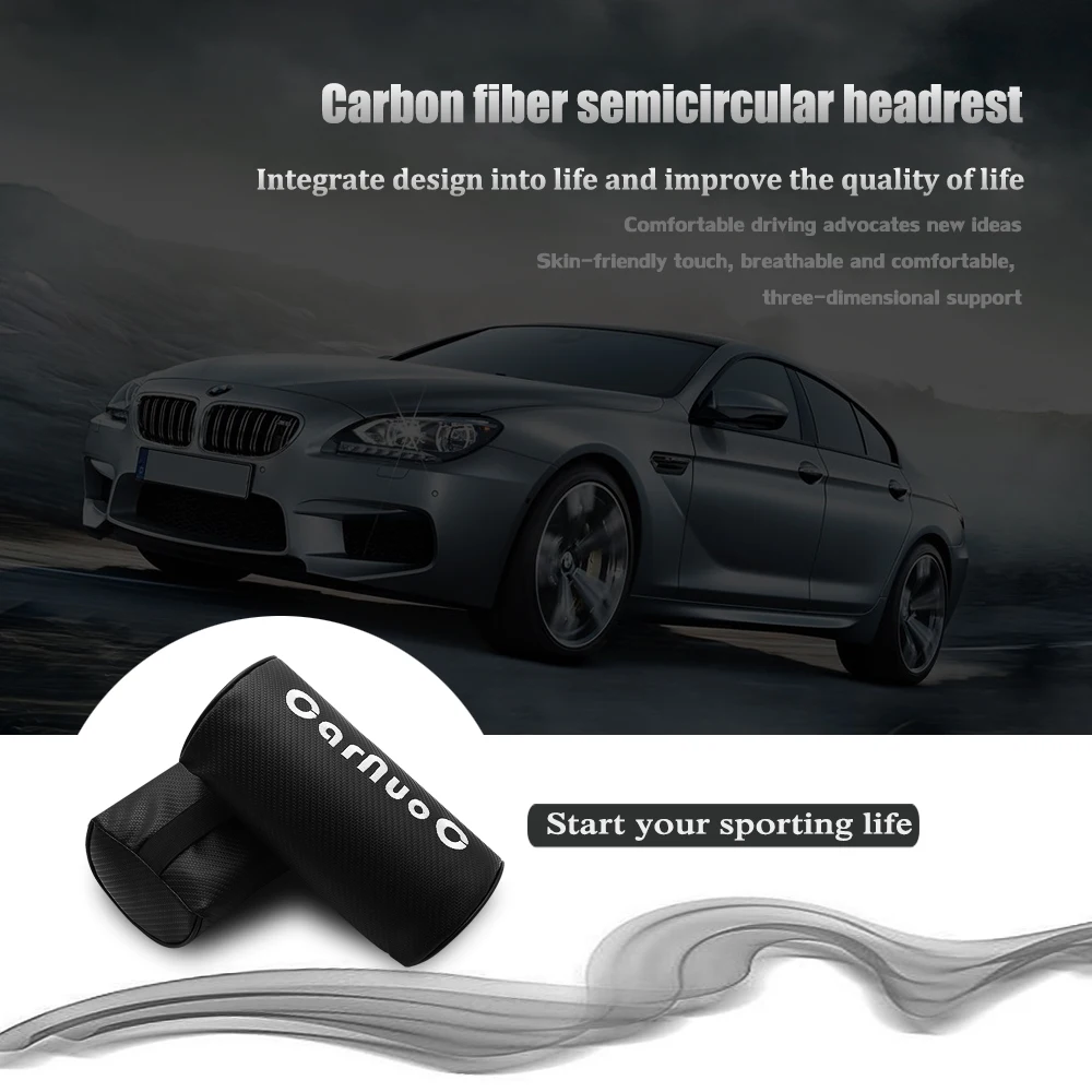 

2PCS PU Leather Auto Car Neck Pillow sponge Pillows Neck Rest Seat Headrest Cushion Pad for BMW for Ford for Kia High Quality