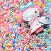 20pcs MIni Simulation Rainbow Lollipop 1:12 Dollhouse Miniature Pretend Food for Dolls Kitchen Toys Accessories 15*7mm 3