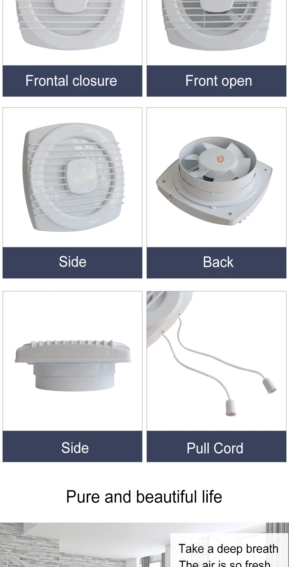 Вытяжные вентиляторы Hon& Guan 220V 4 ''6'', бесшумная вентиляционная вытяжка для ванной комнаты, подходит для настенного или потолочного монтажа